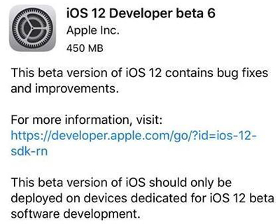 ios12beta6发布,这个bug终于修复了! ios12beta6发布,这个bug终于修复了!