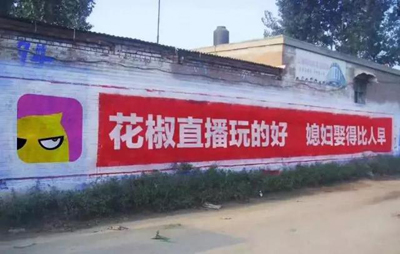 互联网公司为下乡真的拼了:土味刷墙广告 互联网公司为下乡真的拼了:土味刷墙广告