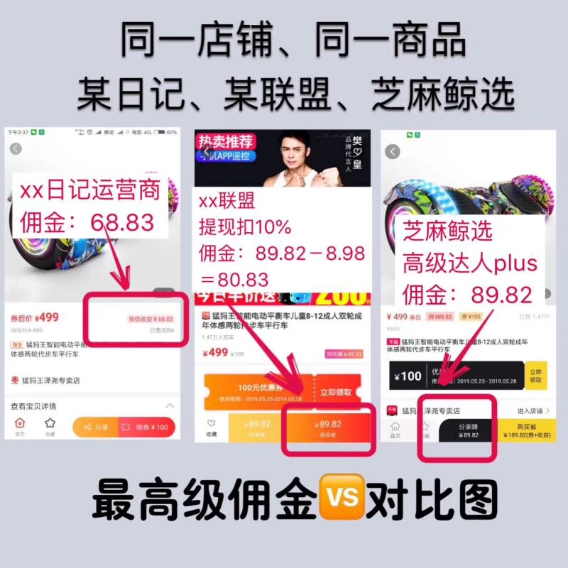 芝麻鲸选与其它平台同商品分佣对比.jpg 芝麻鲸选与其它平台同商品分佣对比.jpg