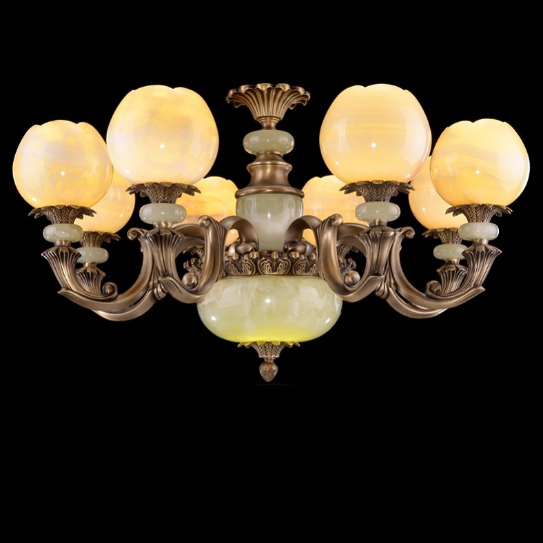 全铜云石玉石灯03